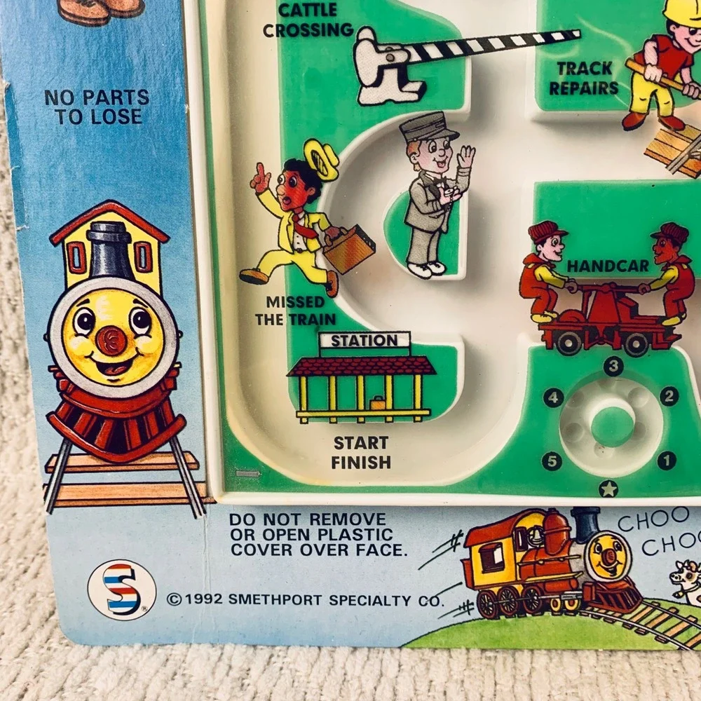 Smethport Choo Choo Charlie Magnetic Maze‎ Game Kids Blue 1992 Vintage 616 New